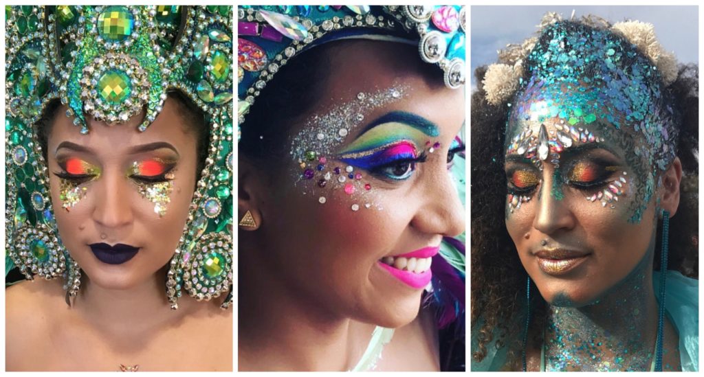 Maquillage De Carnaval Pour Célébrer Le Carnaval Du Brésil. Tendance  Maquillage Et Accessoires Pour Le Carnaval.